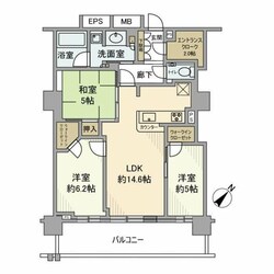 プラウドタワー稲毛の物件間取画像